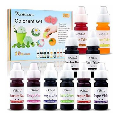 Colorante Liquido Para Hacer Jabon X10 Colores 6ml