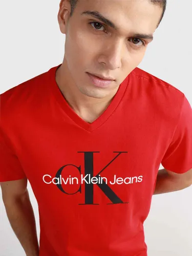 Camiseta calvin klein hombre roja hotsell