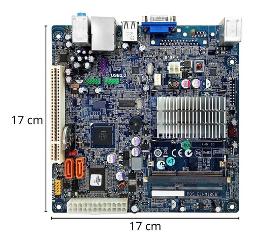 Placa Mãe Positivo Pos-einm10cb Mini Itx Ddr3 C/ Processador