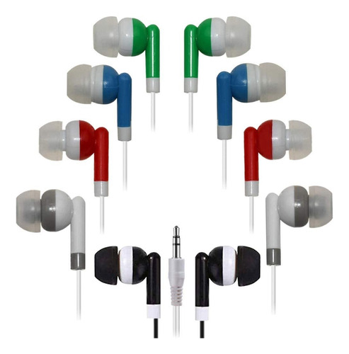 Auriculares Con Cable 3,5mm Hongzan Multicolor Pack De 100