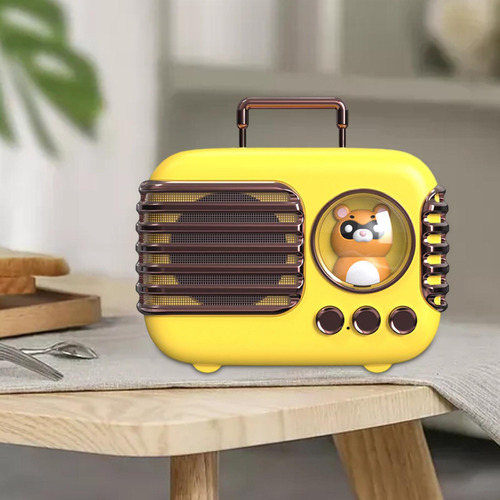 Mini Altavoz Retro Bluetooth Altavoces Oso Amarillo