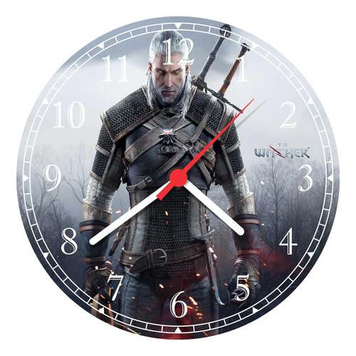 Relógio De Parede Game The Witcher Jogos Decorar