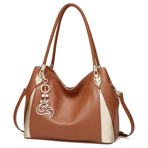 Foxlover Bolsos De Cuero Para Mujer, Genuine Leather Lady