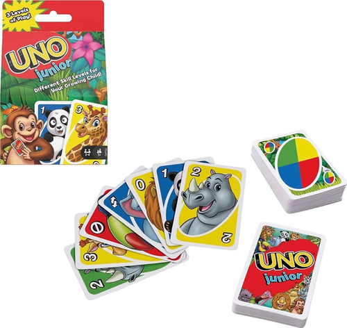 Uno Juego De Cartas Para Niños Junior Animales De La Selva 