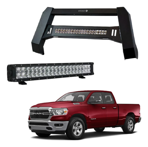 Kit Burrera Baja Bar Ram 1500 / 2500 2009 - 2022 + Barra Led