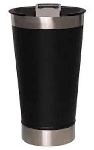 Copo 473ml Térmico Com Tampa E Abridor Preto