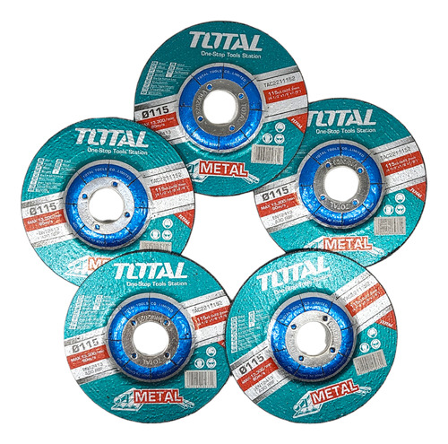 Kit De 5 Discos De Corte Para Metal Total Mod Tac2211152 