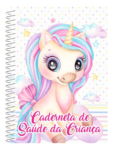 Caderneta Vacinação Menina Capa Dura Versão Atualizada Sus Cor Unicornio