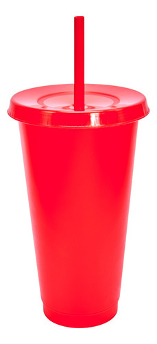 Vaso Fiesta Con Popote Y Tapa