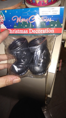 Docena De Pares De Botas De Santa Clause. Adorno Navideño