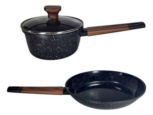 Panela De 16cm 1,3l + Frigideira 26cm Clink Alumínio Preta