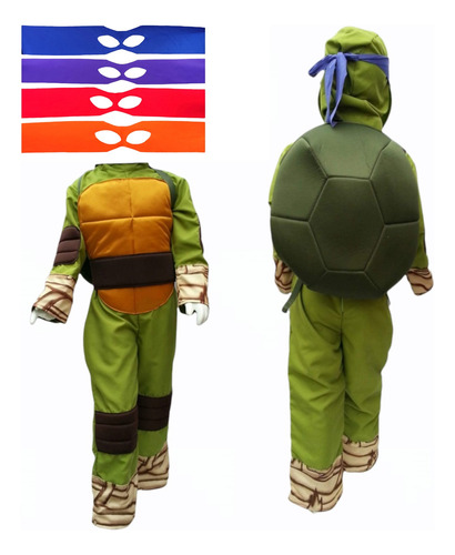 Disfraz Tipo Tortuga Ninja Leonardo Donatello Miguel Rafael