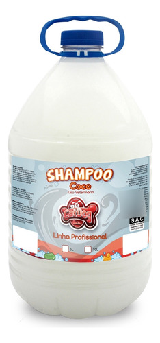 Shampoo Profissional Coco 5 Litros Cat Dog Banho E Tosa