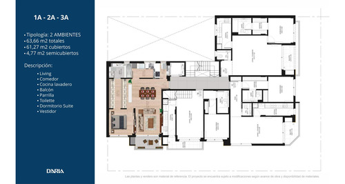 Venta Departamento 3 Ambientes En San Isidro Muy Luminoso