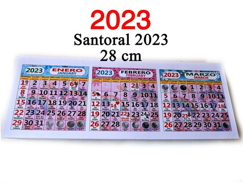 Buen Fin 200 Calendarios Santoral 2022 Economico 28cm X 11cm