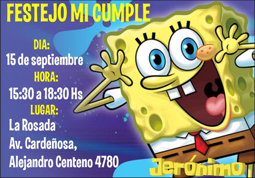 Bob Esponja Kit Imprimible Personalizados Cumpleaños