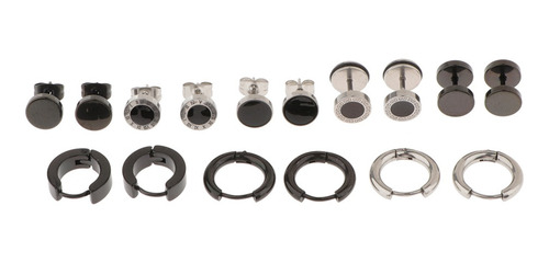 8 Pares De Aretes Para Mujer Para Hombre Con Clip De Oreja