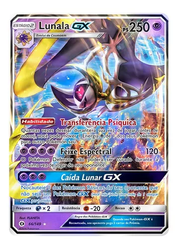 Carta Pokémon Lendário Solgaleo Gx Dourado Sol E Lua