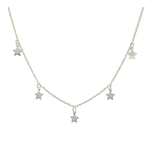 Collar Choker Estrellas Victoria Plata Fina 925