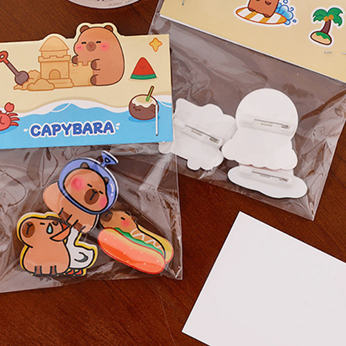 Pin De Capybara Para Ropa Bolsa 3 Broches Regalos Para Niños