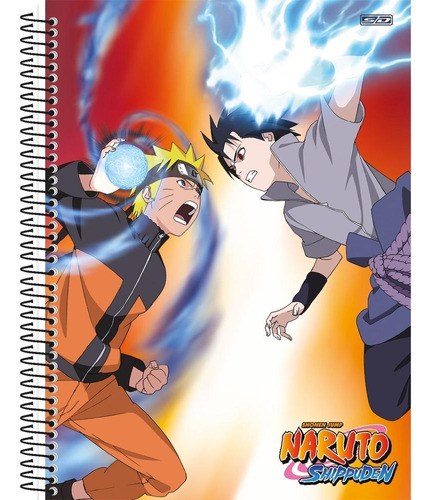 Kit 2 Cadernos Naruto Shippuden Espiral 160fls São Domingos