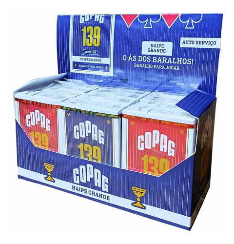 Imagem 1 de 2 de 12 Baralho Copag 139 Naipe Grande Original Atacado Oferta.