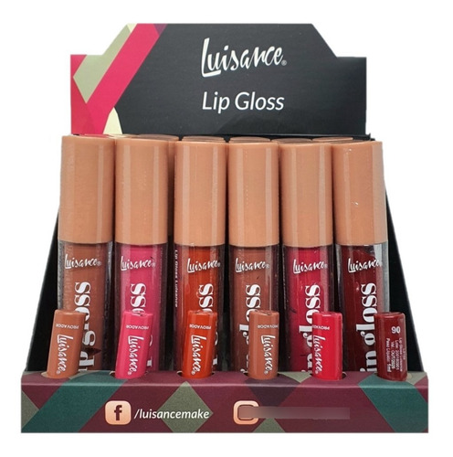 Box C/24 Lip Gloss Matte Atacado 4ml L3159 A - Luisance 01