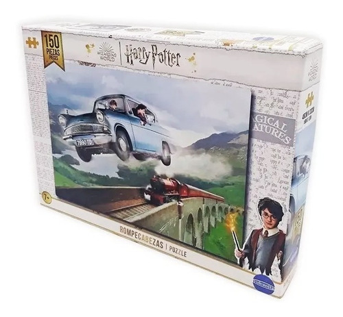 Rompecabezas Harry Potter Auto Sobre Tren 150 Pzs - Premium