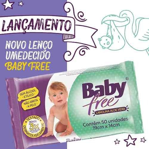 Lenço Umedecido Baby Free Toalha Umedecida Qualybless 50 Uni - Kit com 12 unidades