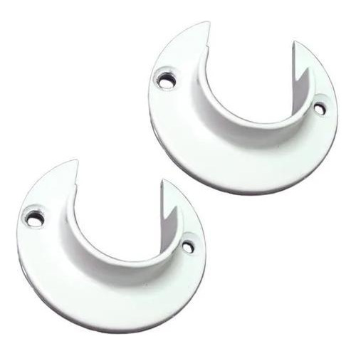 Suporte Flange De Alumínio Branco 19mm (par)