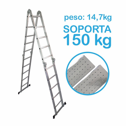 Escalera 5.8 Multifuncion + Con Chapones 20 Escalones