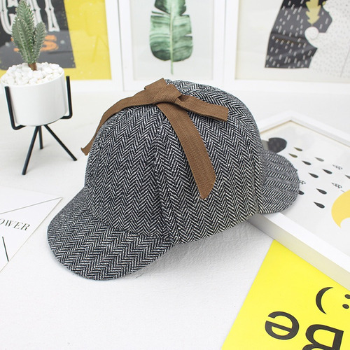 Chapéu De Boina De Detetive Khaki Sherlock Holmes Cosplay Un