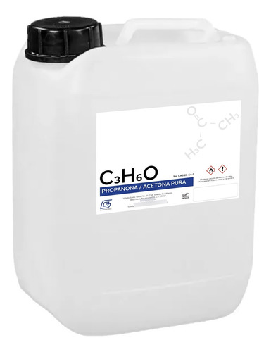 Acetona / Propanona Pura, Multiusos. 5l