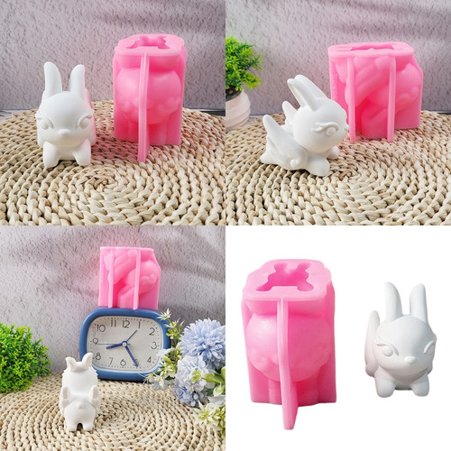 Figura De Conejo, Silicona, Forma De Vela, Estatua De Conejo