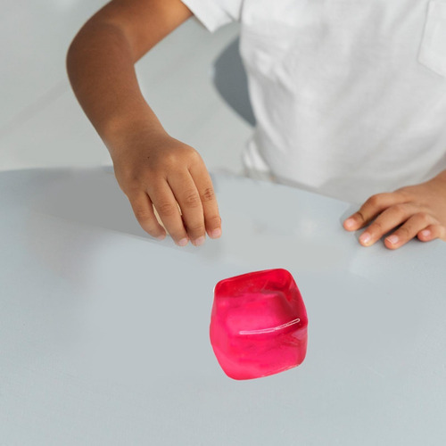 Cubos De Hielo Apretando Juguete Divertido Y Relajante Rosa
