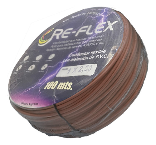 Cable Unipolar Re-flex 1x2.50 Rollo Por 100mts