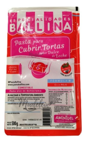 Pasta Ballina Formula H Color Roja X500g
