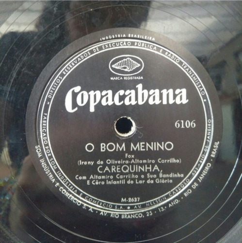 78rpm 10 Pol Carequinha O Bom Menino História De Gago.