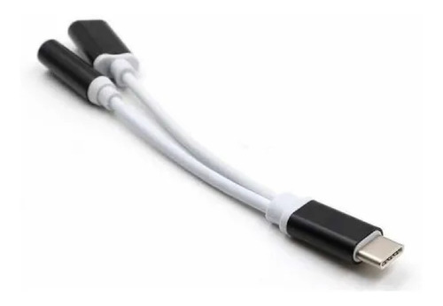 Cable Con Entrada Para Carga Y Audífonos A Salida Usb Tipo C