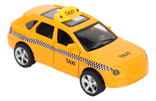 Taxi Juguete Miniatura De Metal Autos Con Luz Y Soni 1:32