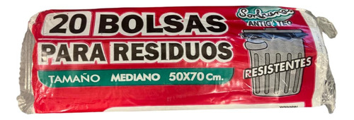 10 Pack Bolsas Residuos 50x70 Rollo X 20 Resistentes Negras