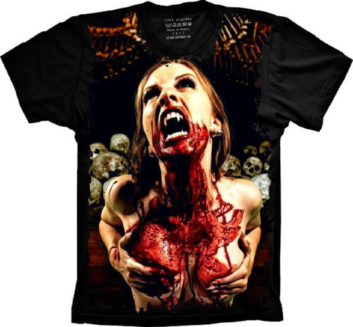 Camisa, Camiseta Legal Vampira Sexy Horror Top Premium Linda