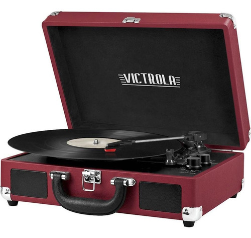 Tornamesa Victrola Vintage Bluetooth, Color Marsala