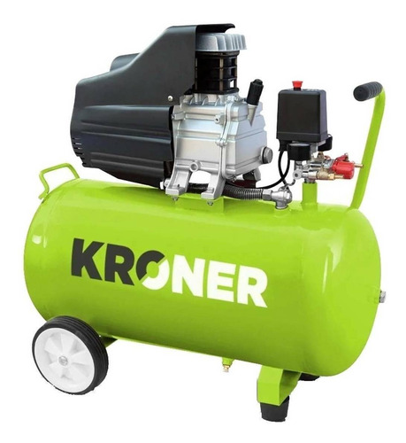 Compresor de aire eléctrico portátil Kroner H8 50L 2.5hp 220V - 240V 50Hz/60Hz verde