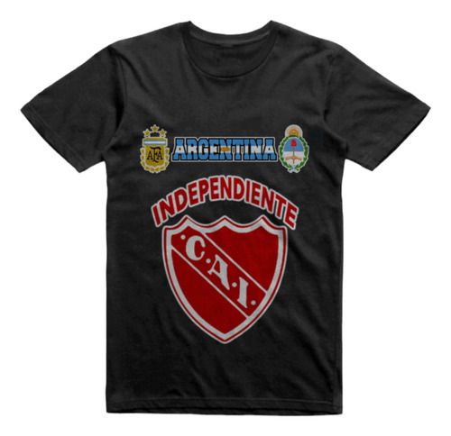 Remera Infantil Negra Independiente Mar Del Plata