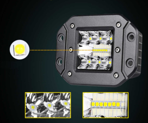 Barra Led 39w 13 Led 12cm Luz Blanca Fría 12-24v Pack 2 Uni Barra Led 39w 13 Led 12cm Luz Blanca Fría 12-24v Pack 2 Uni