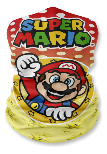 Kit Imprimible Plantillas Cuellos Buff Super Mario M29