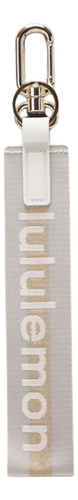 Lululemon Llavero Never Lost Keychain Tela Con Broche Grueso Gris