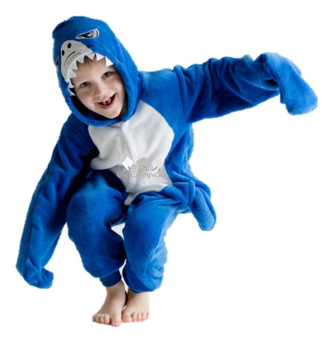 Pijama Kigurumi Shark Tiburon Gris - Bygreyvall