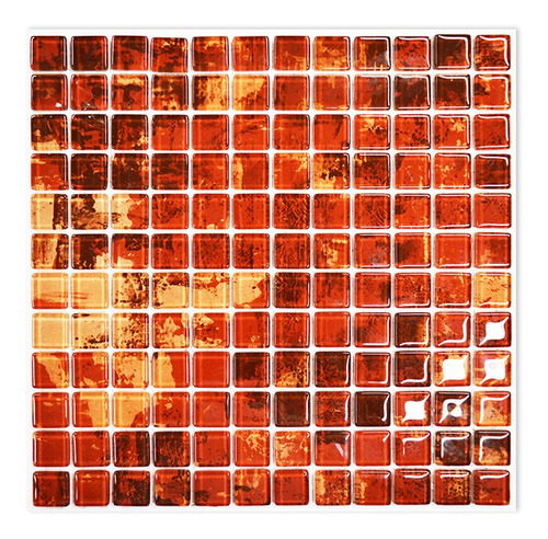 Malla Mosaico Vidrio Piu Capri Rojo 30 X 30 Cm